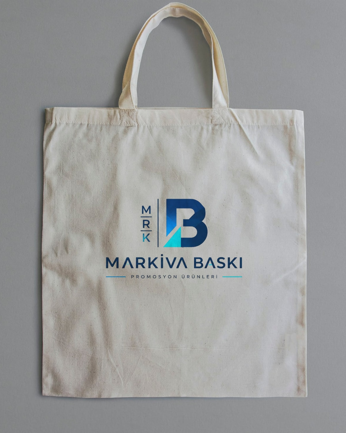 Markiva Baskı logosu basılmış bez çanta